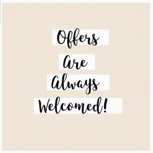 Enjoy shopping — all offers welcome!